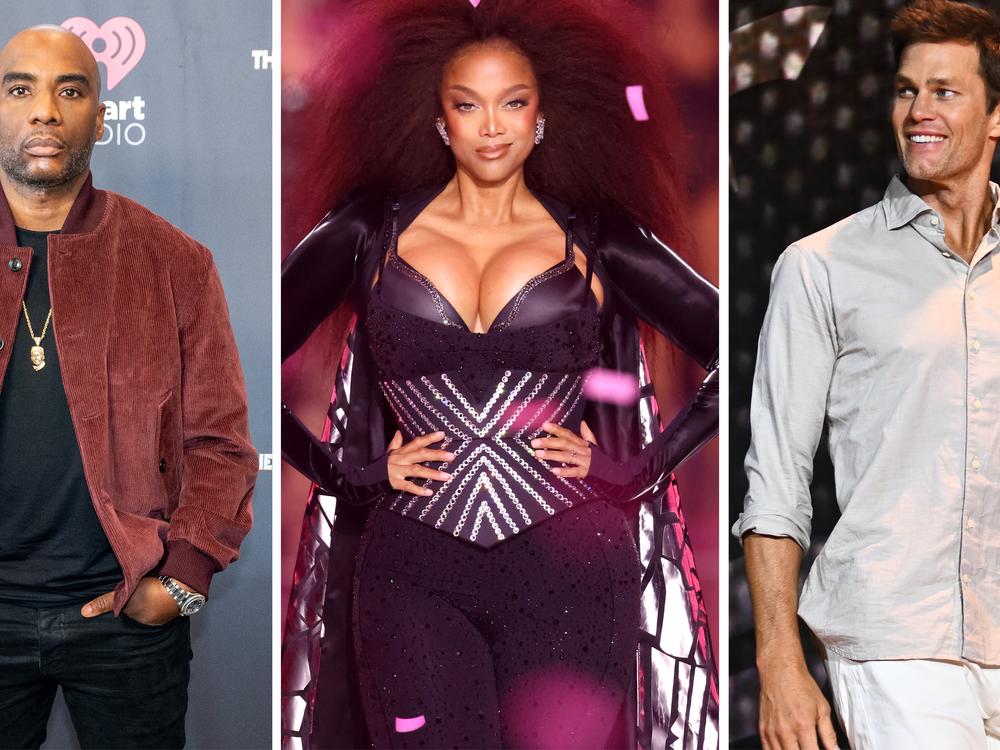 From left: Charlamagne tha God, Tyra Banks, Tom Brady