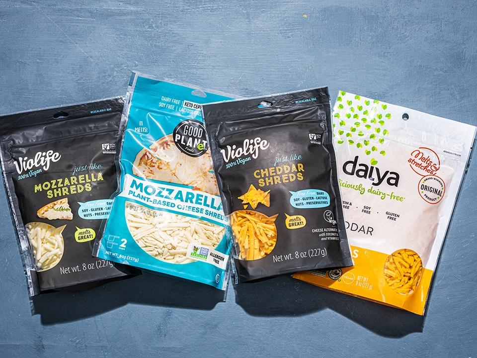 These vegan cheeses are good for melting on pizza or a grilled cheese sandwich. The texture is close to cheese that comes from a cow. The taste is another story.