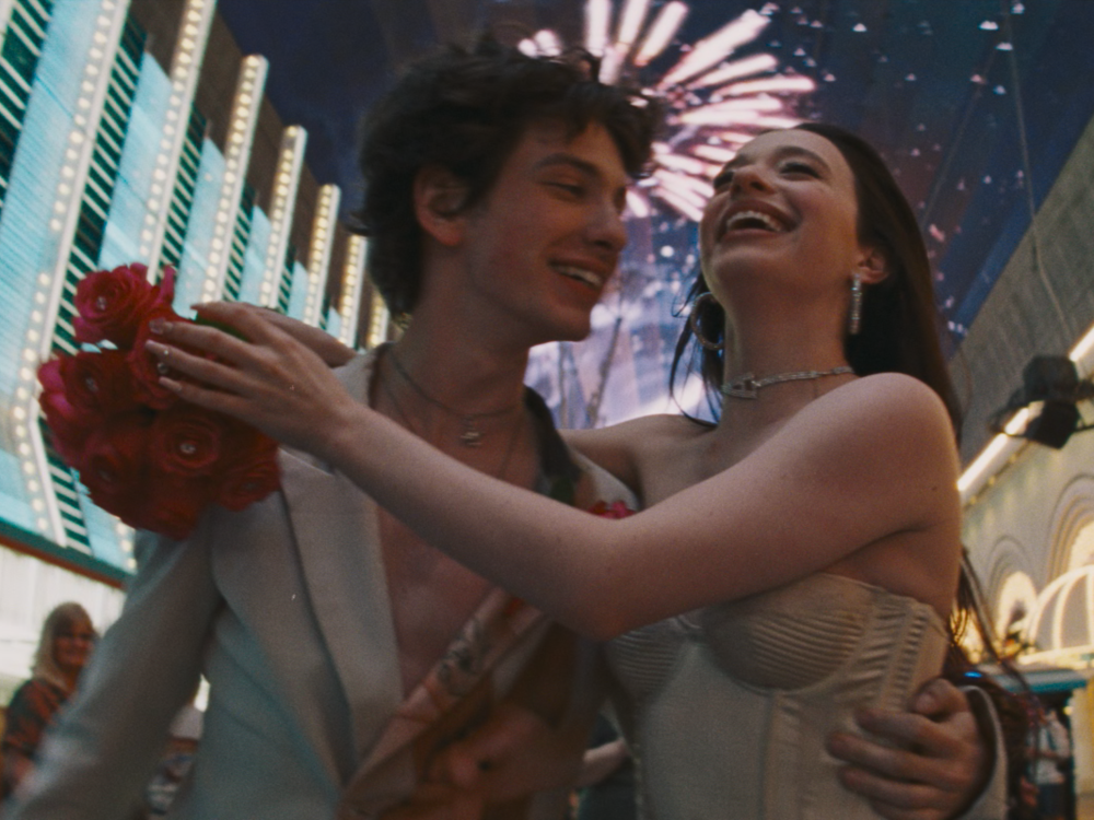Ani (Mikey Madison) is an exotic dancer who gets more than she bargained for when she marries the son of a Russian oligarch (Mark Eydelshteyn) in <em>Anora.</em>