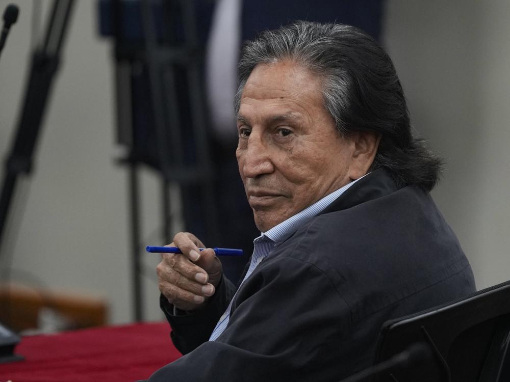 Former Peruvian President Alejandro Toledo attends a court session in Lima, Peru, Monday, Oct. 21, 2024.