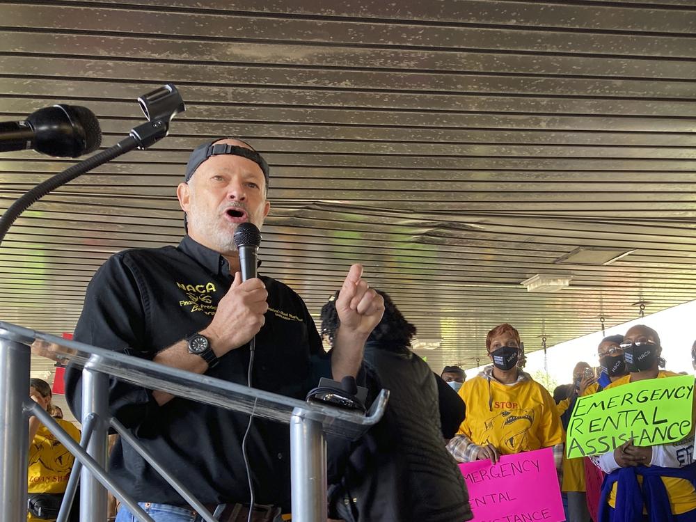 Bruce Marks, CEO of the Neighborhood Assistance Corporation of America, speaks at a 2021 rally in Atlanta. The organization is requiring its 3.7 million members to vote.