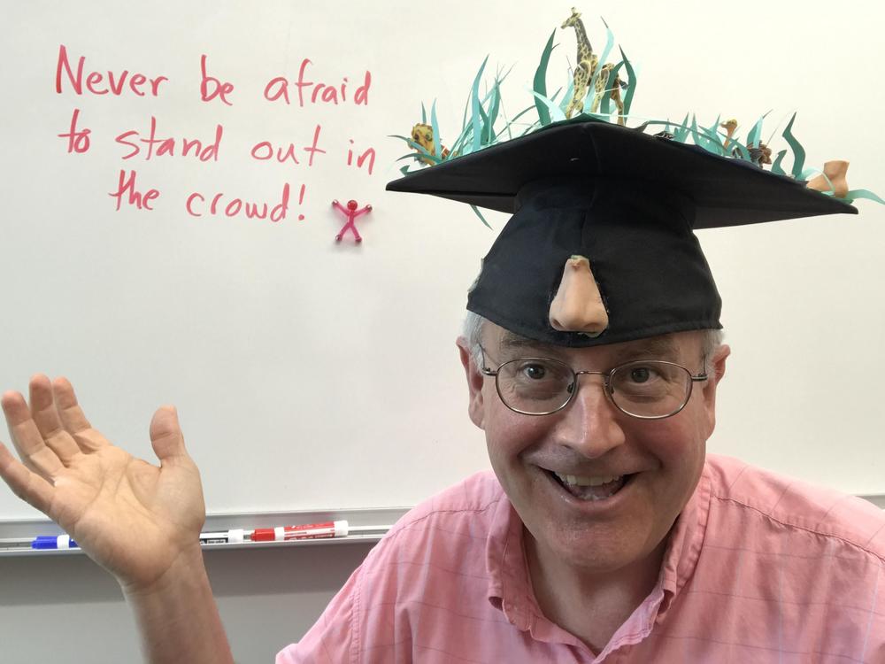Malcolm Campbell in his office at Davidson College in 2020.