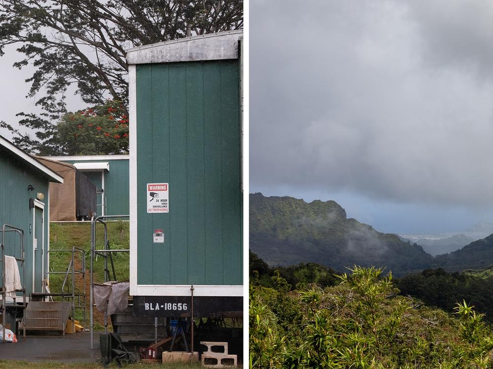 The trailers of the Snail Extinction Prevention Program used to be at lower elevation, but are now at a site less vulnerable to flooding from hurricanes. The eventual goal is to return the snails to their natural habitat, like the mountains of Oahu.