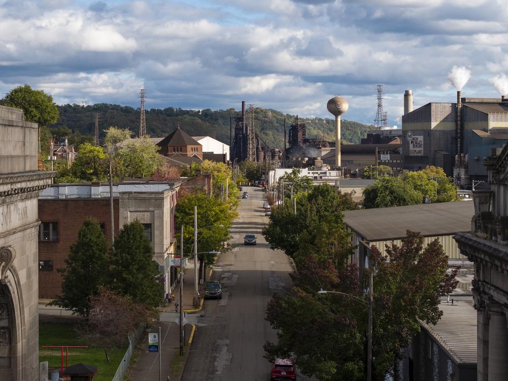 U.S. Steel Edgar Thomson Works is seen in Braddock, Pa., on Oct. 16, 2024.