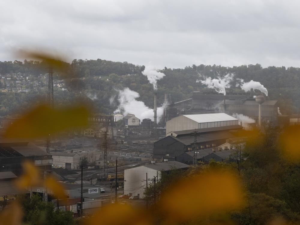 U.S. Steel Edgar Thomson Works is seen in Braddock, Pa., on Oct. 16, 2024.