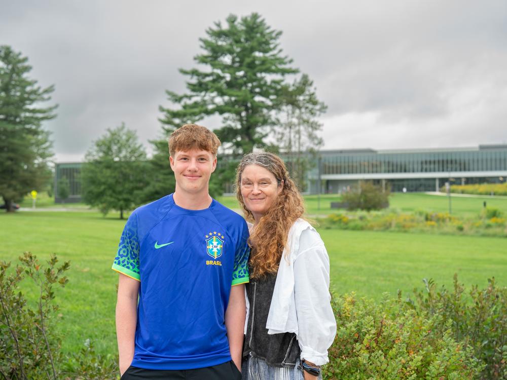 Matt and Emily Kayser of Westchester County, N.Y., visit Colby College in Maine for a campus tour in August.