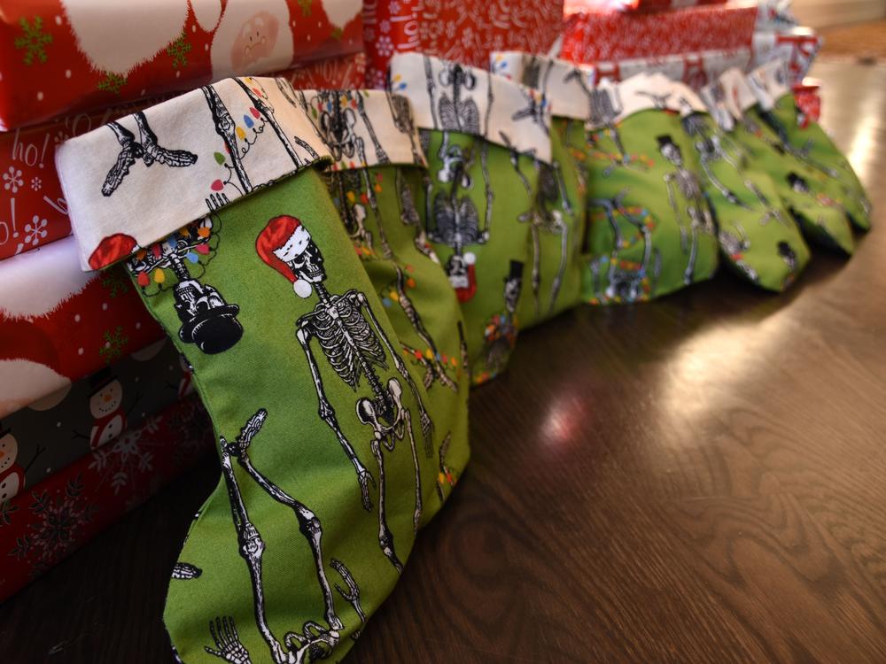 Halloween stockings that Kathy Carey's family uses.