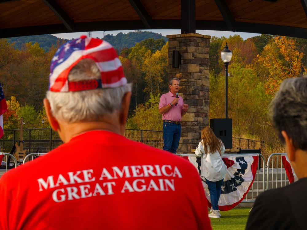 Kemp says he is working to elect Republicans up and down the ballot, but is focusing on state legislative races and has not attended a rally with Trump this year.