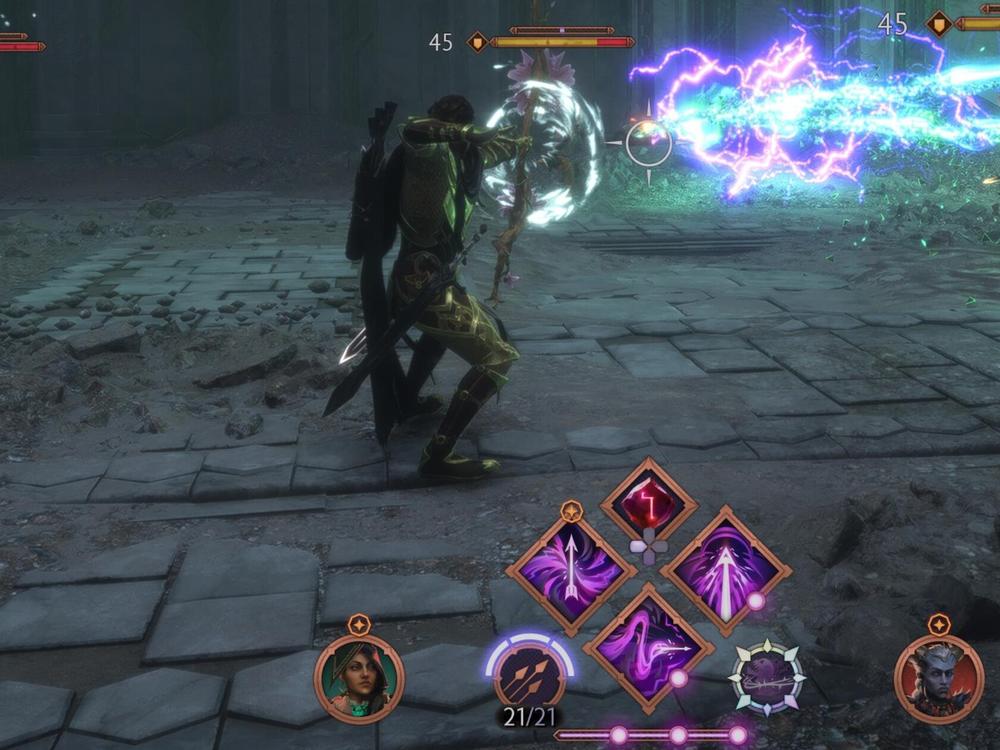 My character's archery powers in their full glory.