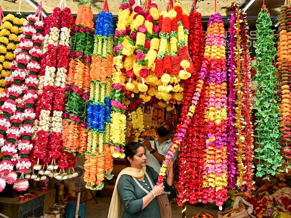 On Oct. 28, people at a market in Amritsar, 