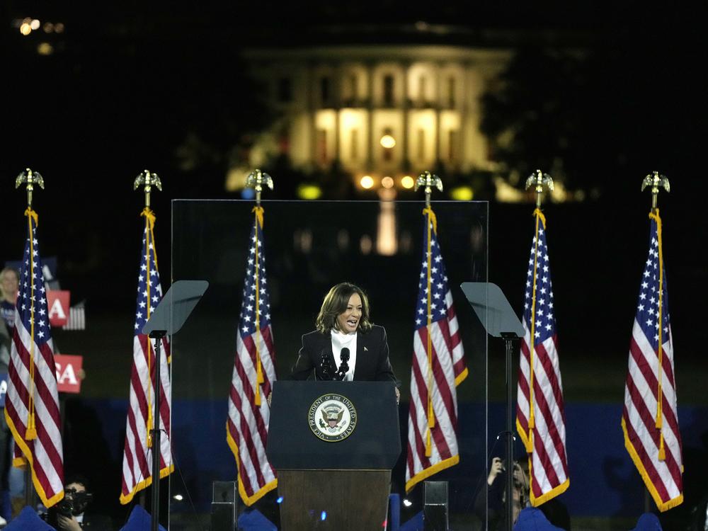 Vice President Harris speaks during a campaign rally on the Ellipse on Oct. 29, 2024 in Washington, DC.