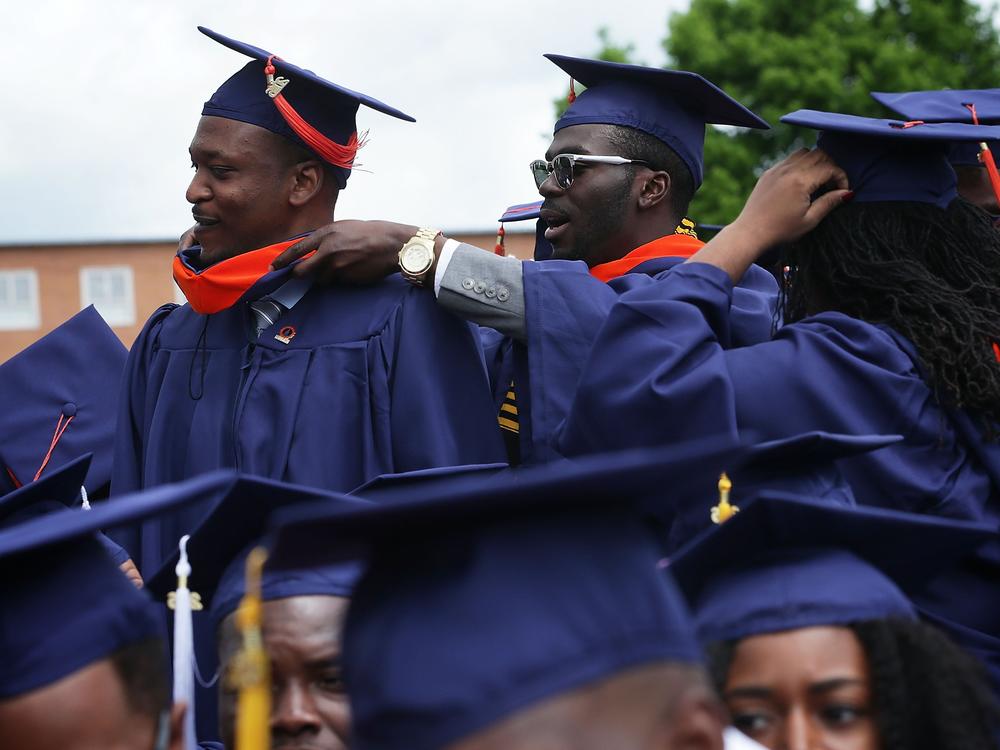Members of the class of 2016 are presented with their degrees during the commencement ceremony at Howard University in May, 2016.