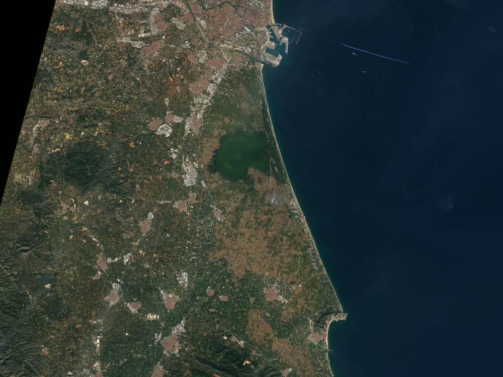 An image of Valencia, Spain on Oct. 25, 2022, taken from NASA's Landsat 8 satellite.