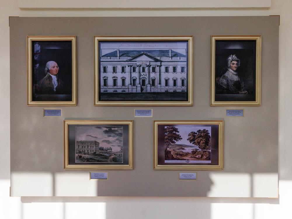 The East Colonnade, previously lined with static photo collages, now features digital displays under each archway, highlighting American history and key moments in the White House and presidency.