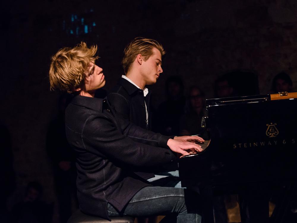 Lucas (left) and Arthur Jussen have played together as a piano duo since they were young boys.