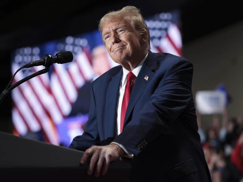 Former President Donald Trump speaks during a rally in Richmond, Va., on March 2. A second Trump administration could reshape the economy, from tariffs to tax cuts.