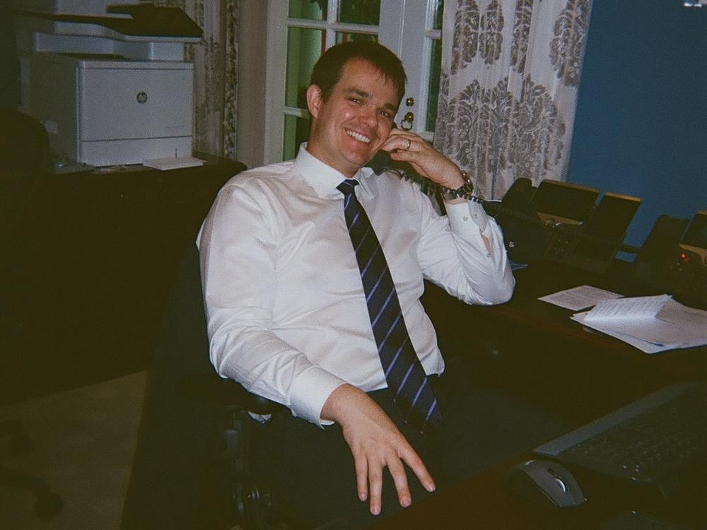 Biden staff member smiles for a photo taken for Life on Film