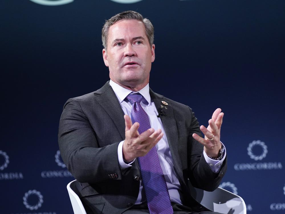 Rep. Mike Waltz attends the 2024 Concordia Annual Summit in New York on Sept. 23. Waltz has been picked to serve as President-elect Trump's national security adviser, according a source familiar with the selection.