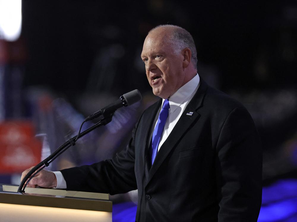 Former Acting Director of Immigration and Customs Enforcement (ICE) Thomas Homan speaks during the third day of the 2024 Republican National Convention at the Fiserv Forum in Milwaukee, Wisc., on July 17.
