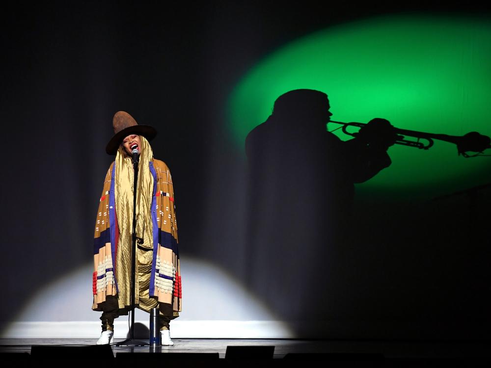 Badu performs at the 2018 Soul Train Awards in Las Vegas.