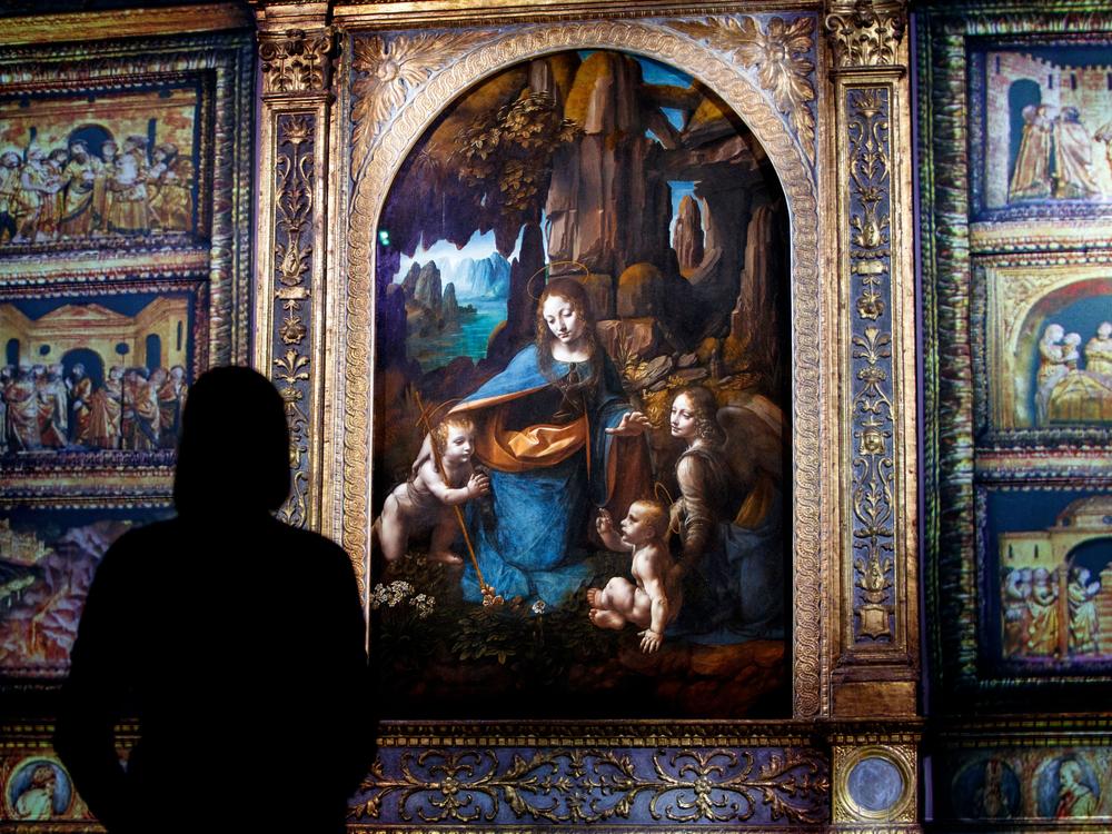 The Virgin of the Rocks at the National Gallery in London in 2019.