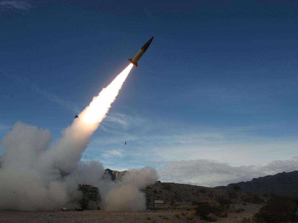 In this image provided by the U.S. Army, U.S. soldiers conduct live fire testing at White Sands Missile Range, N.M., on Dec. 14, 2021, of early versions of the Army Tactical Missile System.