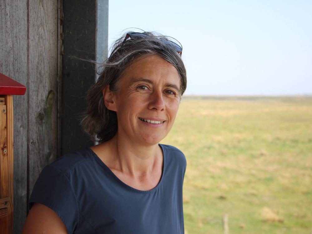 Franziska Tanneberger, director of the Greifswald Mire Center, at a restored area of peatland called Karrendorf meadows, near the city of Greifswald.