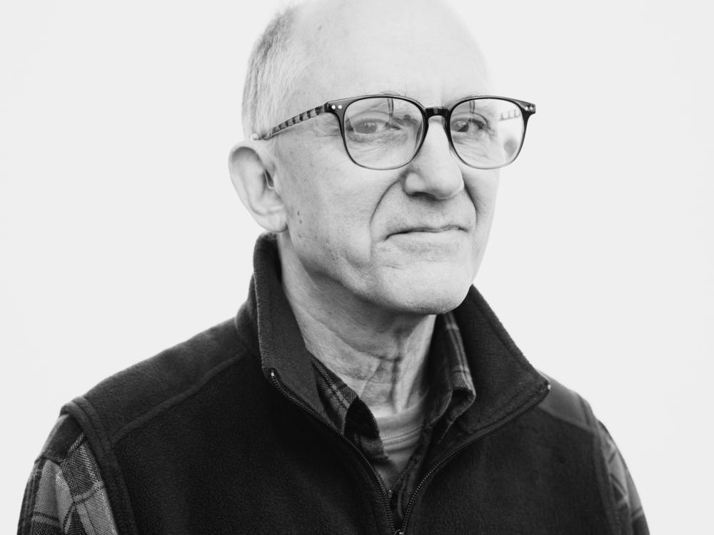David Fox, an active participant in the political discussions, poses for a portrait.