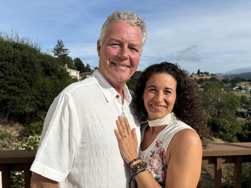 Stephen Ghiglieri and Katrina Vaillancourt at their San Francisco Bay Area home on Sept. 17.