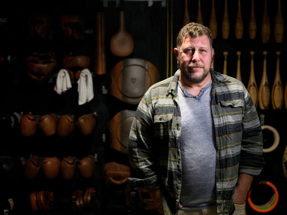 Josh Parise, 48, of Oakmont, Pa., is the owner of Pittsburgh Sword Fighters.