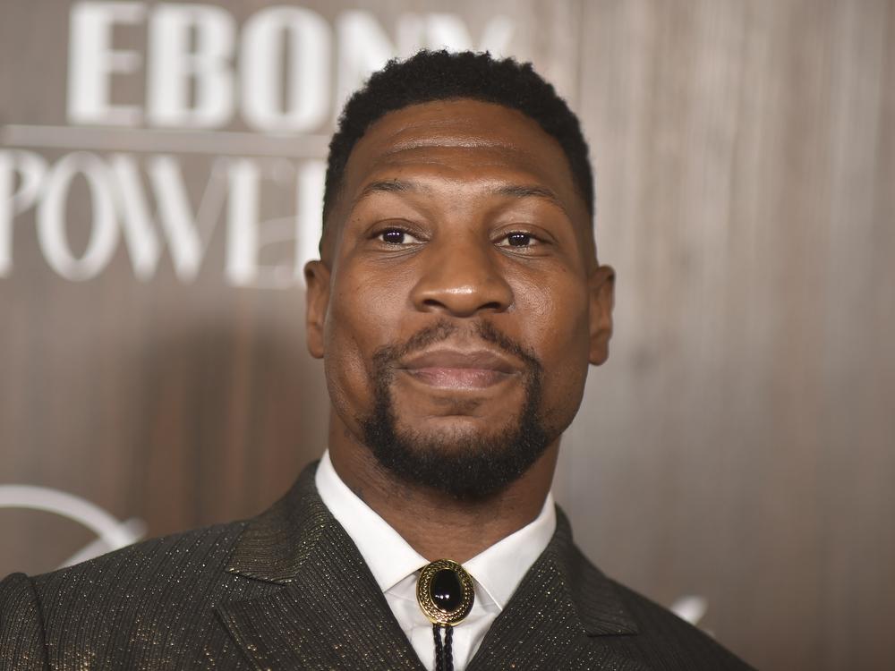 Jonathan Majors arrives at the Ebony Power 100 gala on Sunday, Nov. 17.