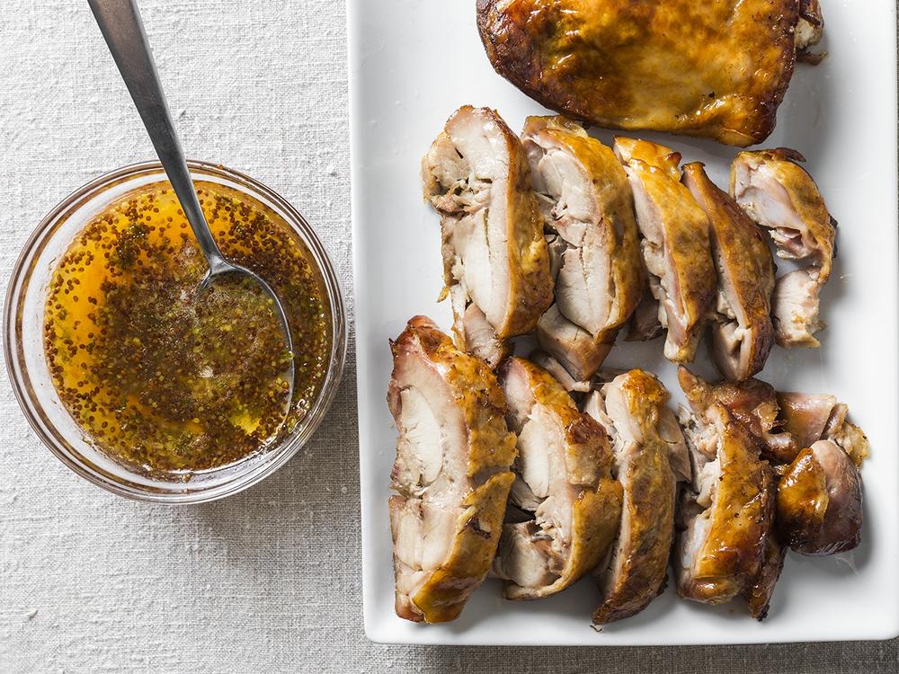 Turkey Thigh Confit is a delicious main course that you can make well ahead of Thanksgiving.