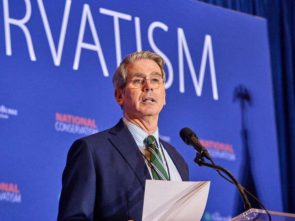 Scott Bessent speaks at the National Conservative Conference in Washington, D.C., on July 10, 2024. Bessent is Trump's nominee to be the next Treasury Secretary.