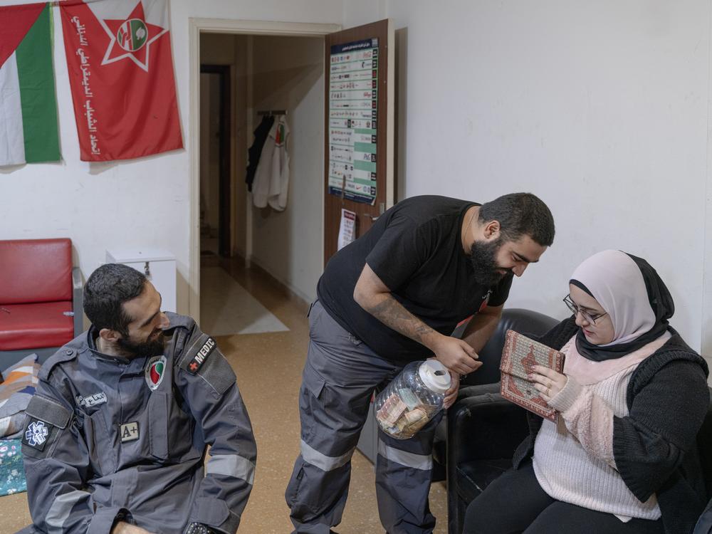 As part of ongoing community support efforts, Deeb collects donations from his colleagues at their office.
