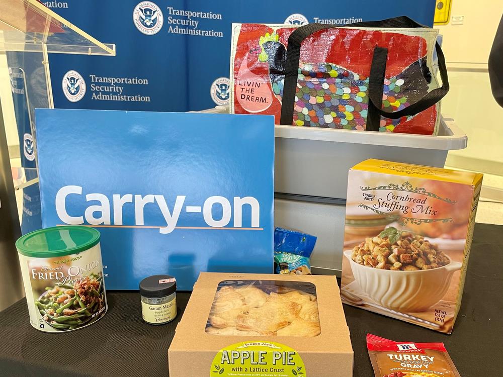 The Transportation Security Administration has listed Thanksgiving foods that can be carried through a TSA checkpoint.