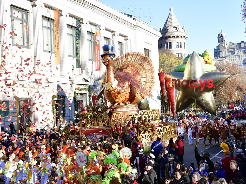 The Macy's Thanksgiving Day Parade, pictured in November 2023, has been a fixture of the holiday since 1924, minus a few years during World War II.