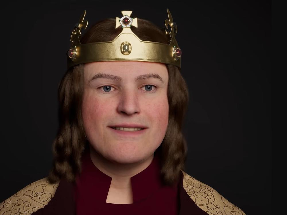 A digital re-creation of Richard III's face.
