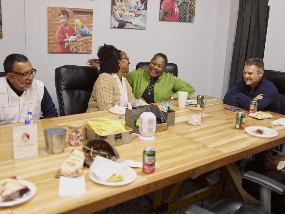 Pastor Joe Johnson (from left), Christal Johnson Jones and Shree Shaw Lovett meet over lunch with faith leaders twice a month. They are working to bridge the racial divide in Mobile, Alabama.