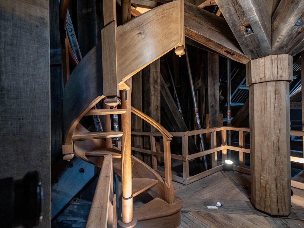 This photograph shows the wooden 