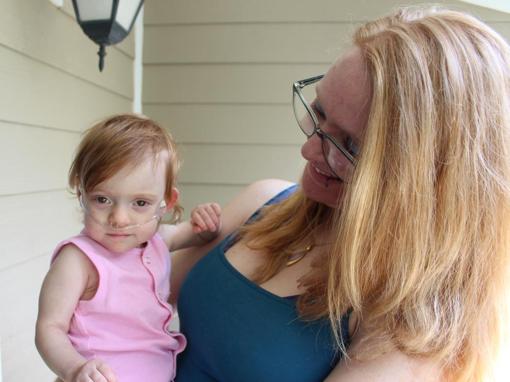 Jessica Kline and her daughter Aurora Wright live in Munising, Mich., but had to spend the first seven months of Aurora's life at a neonatal intensive care unit in Ann Arbor, about five hours south. Kline says none of the hospitals in the Upper Peninsula could care for Aurora, who was born at 24 weeks.
