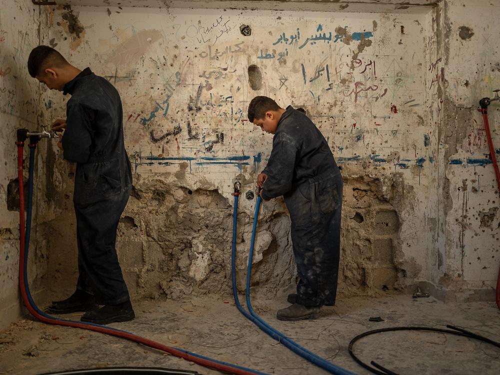 An UNRWA vocational training center in Qalandia prepares students for work as electricians, plumbers and other fields.
