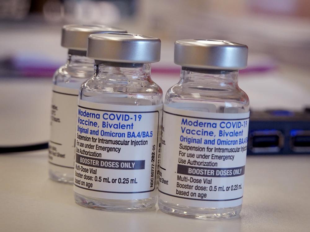 A 2022 file photo of COVID-19 vaccine booster shots. Children's Health Defense helped finance a sequel to 'Plandemic,' a conspiratorial film that baselessly claimed the COVID pandemic was the work of a global conspiracy. CHD's profile and revenues rose during the COVID pandemic as it challenged public health mandates.