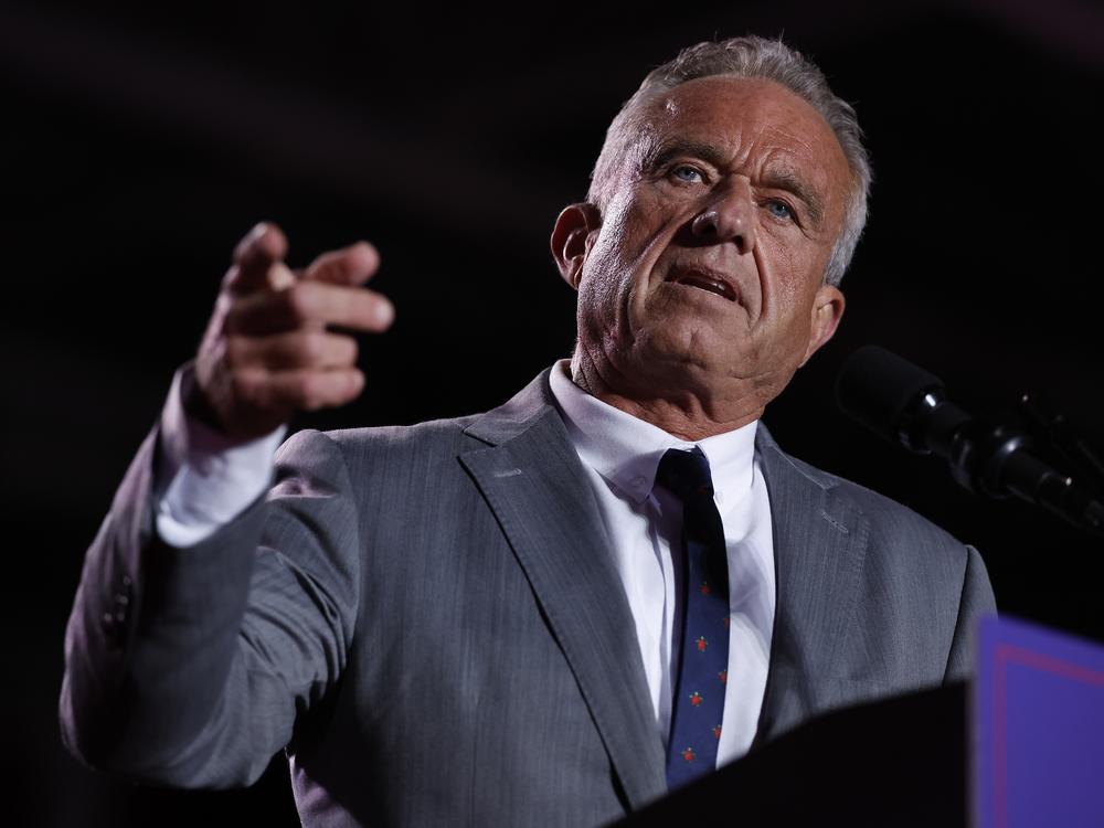 Robert F. Kennedy Jr. at a campaign rally for former President Donald Trump on Nov. 1 in Warren, Mich. Kennedy has been named to lead the Department of Health and Human Services in the incoming Trump administration. Kennedy is on leave from leading Children's Health Defense, a nonprofit that has filed more than 30 lawsuits challenging vaccines and public health mandates.