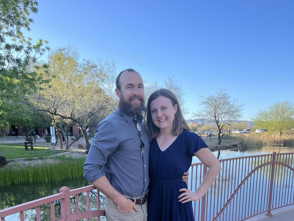 Former high school biology teacher Mitchell Rutherford says he'd forget that his wife, Claire Pauley, was pregnant due to stress over students' phone usage