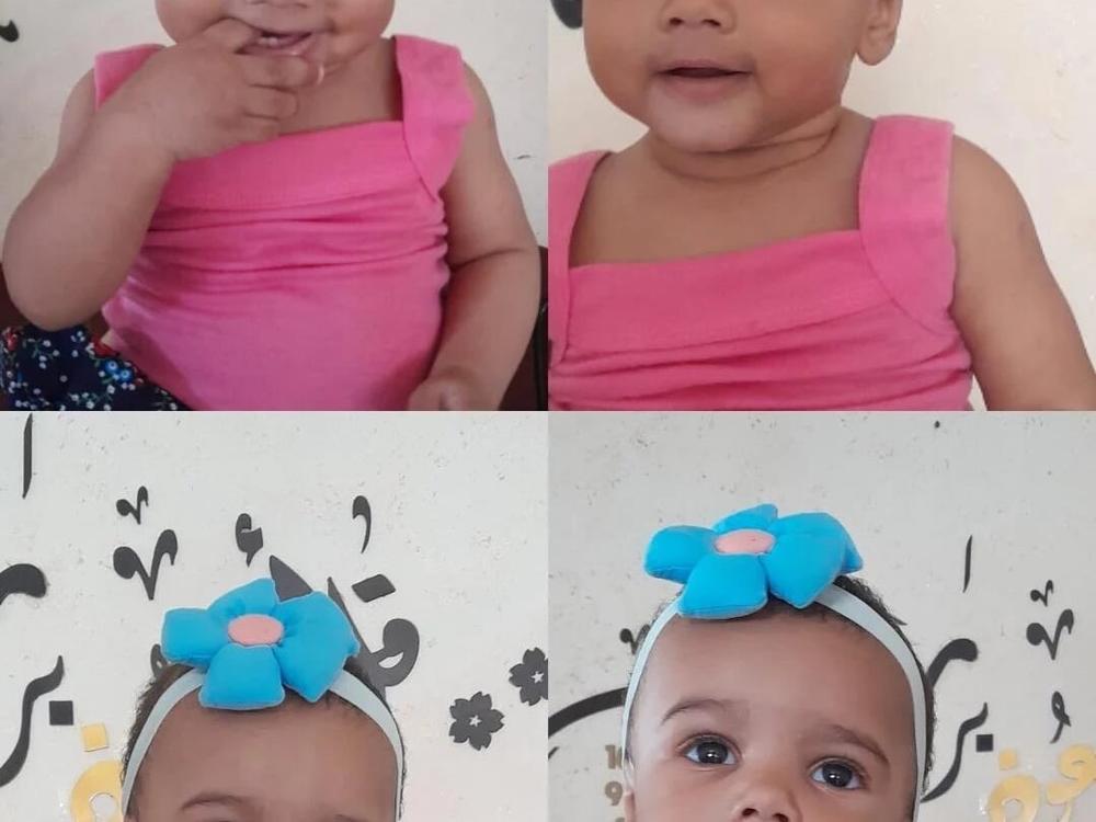 A series of photos of Malak taken at home in Deir al-Balah in July.