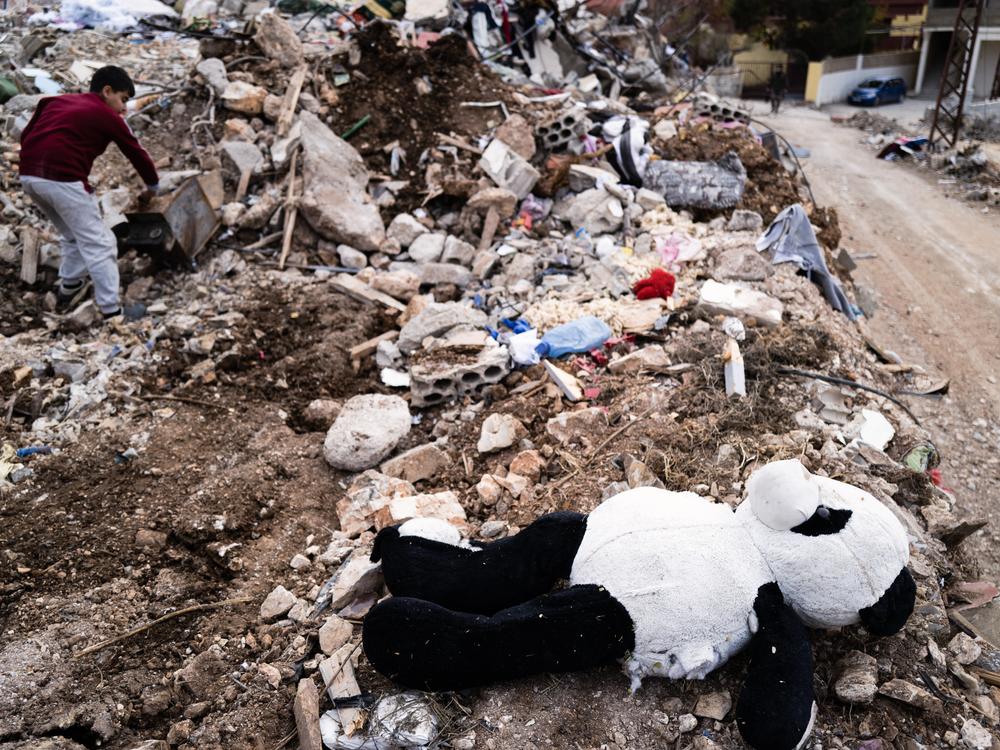 What is left of Fatima Salah's family home following an Israeli airstrike, seen on Dec. 4.