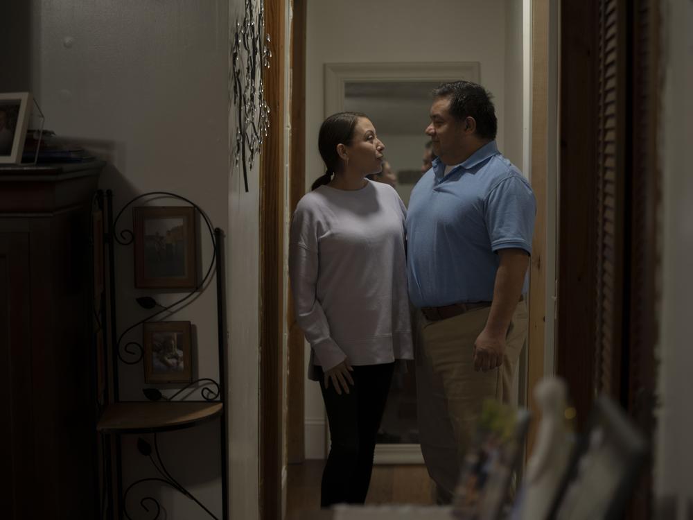 Kimberly Trujillo and her husband, José Gaspar, at their home in Morton, Miss. It has been five years since a series of Immigration Customs Enforcement (ICE) raids at chicken processing plants changed life for the immigrant workers who staffed them and the larger community.