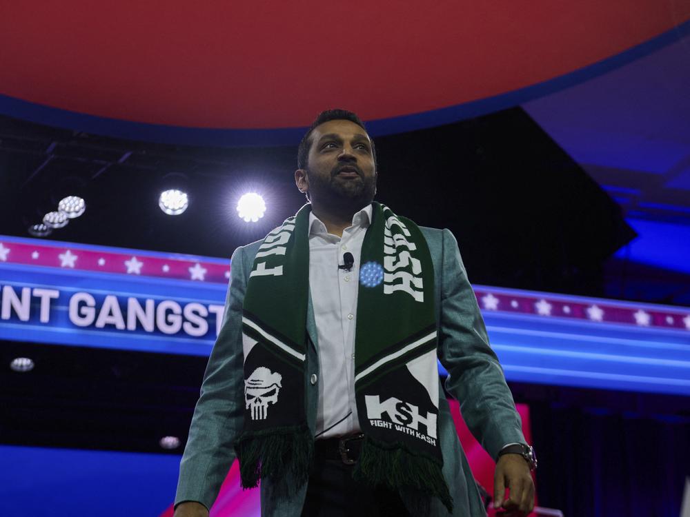 Kash Patel during the 2024 Conservative Political Action Conference in Fort Washington, Md. on Feb. 23, 2024. President-elect Trump has nominated Patel to lead the FBI even though the agency's current director, Christopher Wray, has more than two years left on his term.