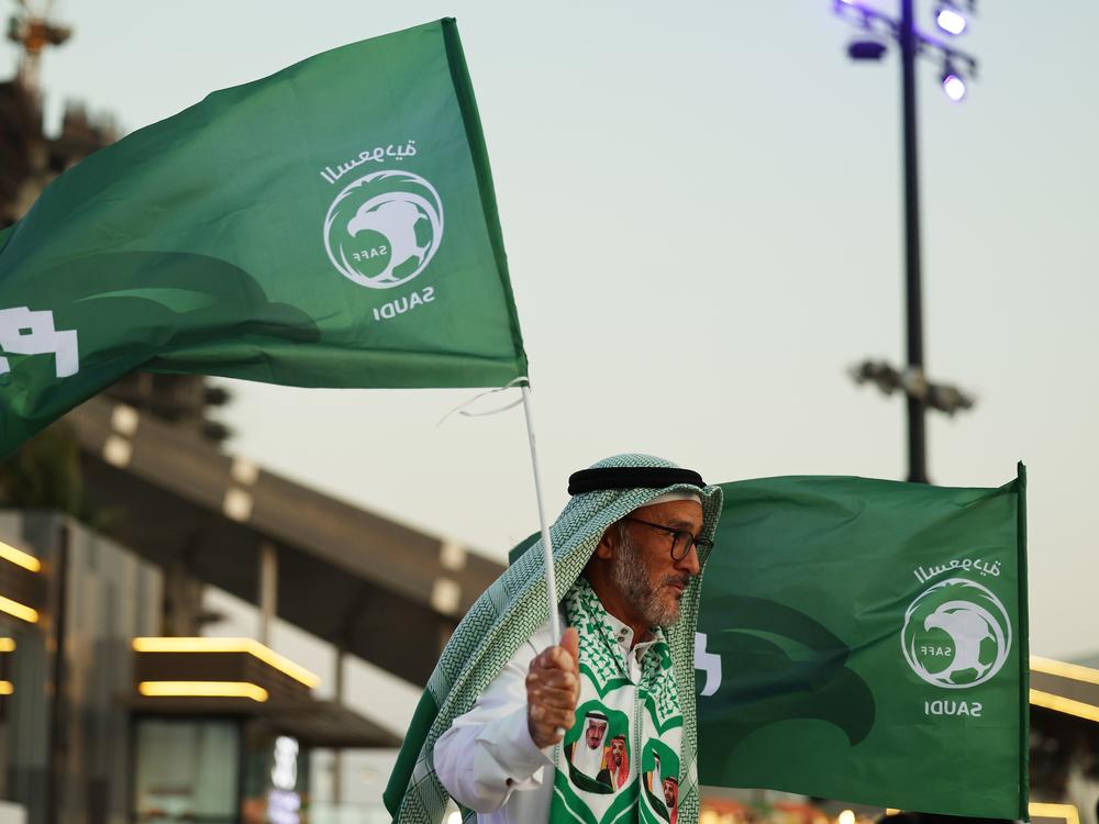 People celebrated in Jeddah as Saudi Arabia was announced Wednesday as the host of the 2034 FIFA World Cup.