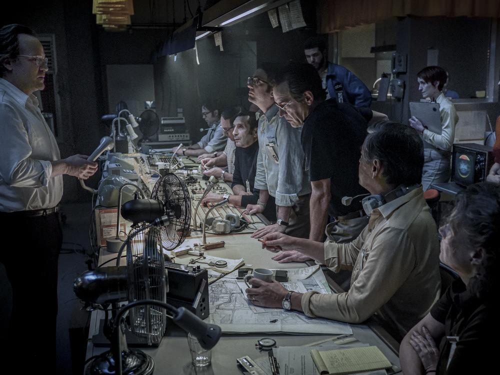 Roone Arledge (played by Peter Sarsgaard), left, almost singlehandedly revolutionized television news and introduced the equivalent of livestreaming when ABC Sports covered the 1972 Munich Olympics massacre.
